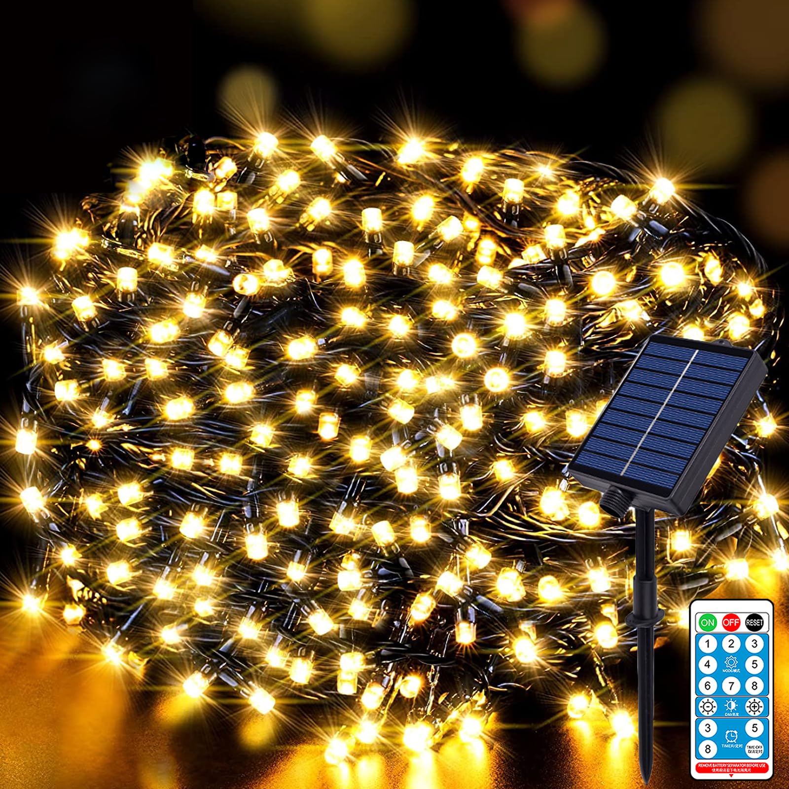 Catena Luminosa, 20M 200LEDs Luci Stringa LED con 8 Modalità, Luminosità regolabile Catena di