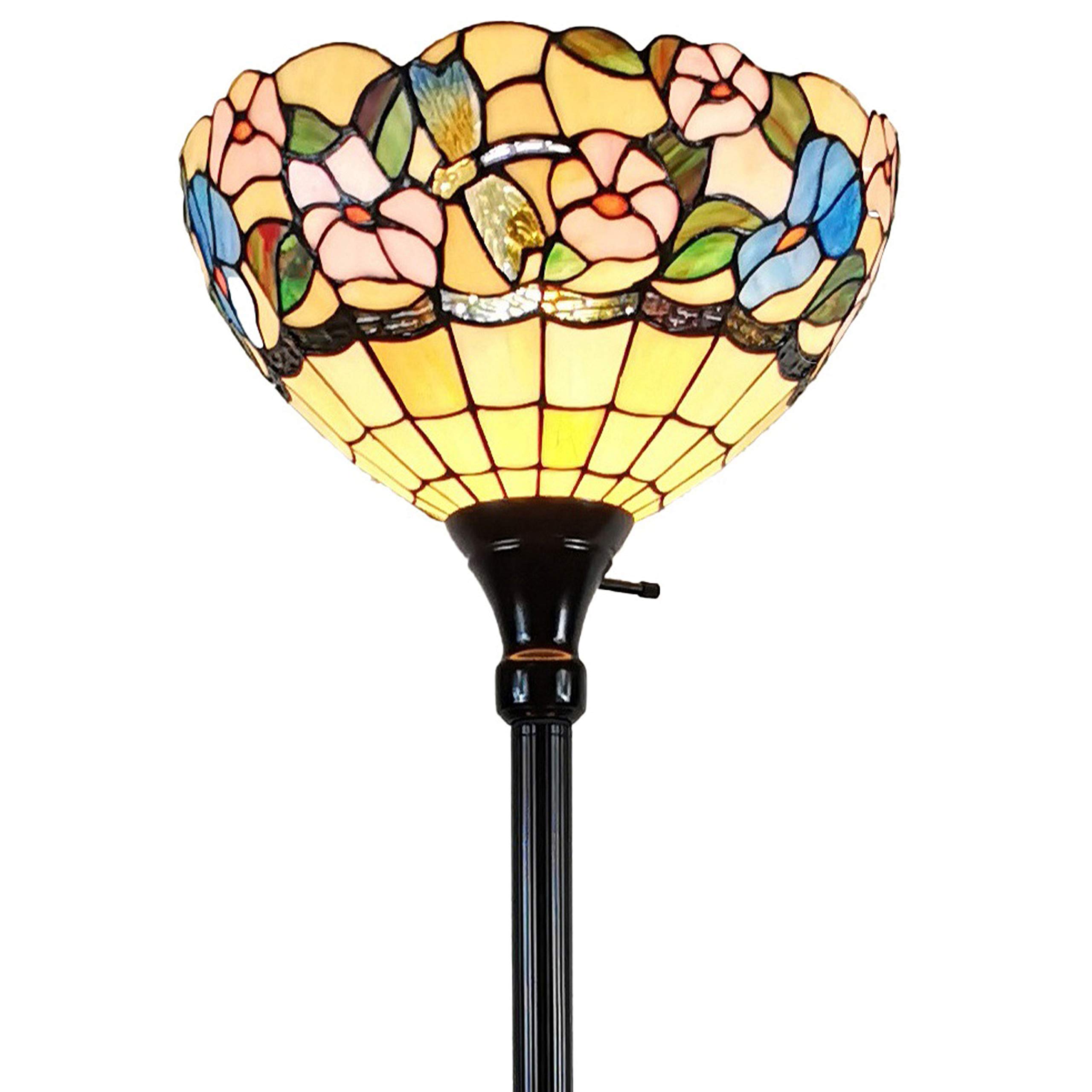 Amora Lighting Tiffany Style Floor Lamp Torchiere Standing