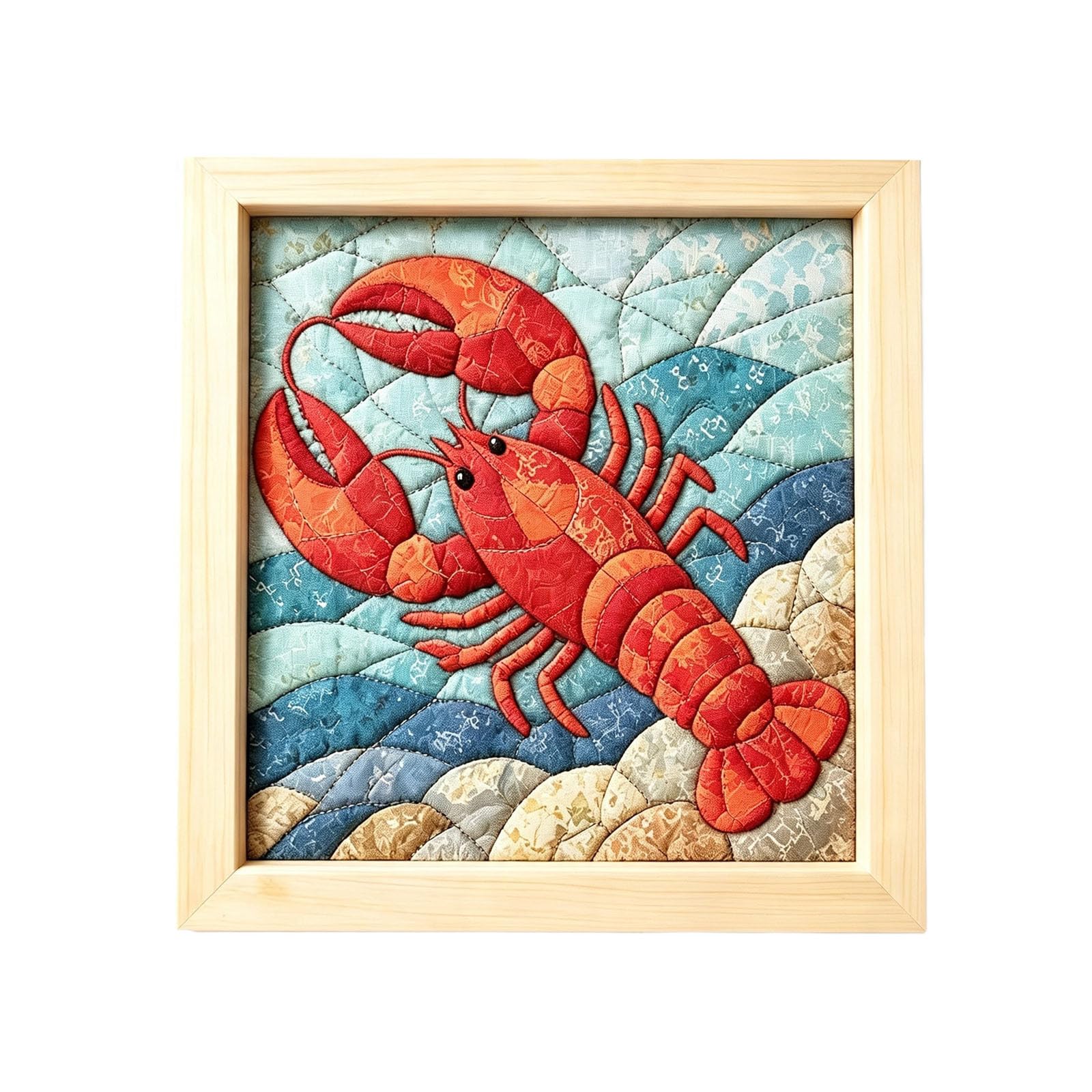 DIY Kinusaiga Fabric Art Kit | No Sewing with Frame & Tools | Fabric Mosaic Wall Art Craft Kit, Relaxing Craft for Adults & Beginner, Unique Handmade Gifts or Home Decoration