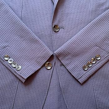 edificeエディフィス　セットアップ シアサッカー スーツ ADULT ORIENTED ROBES】別注 クールマックスシアサッカー