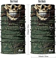 Vista 18 de Obacle - Tapabocas con cuello polar y de estilo de pañuelo contra el polvo y el sol para hombre y mujer