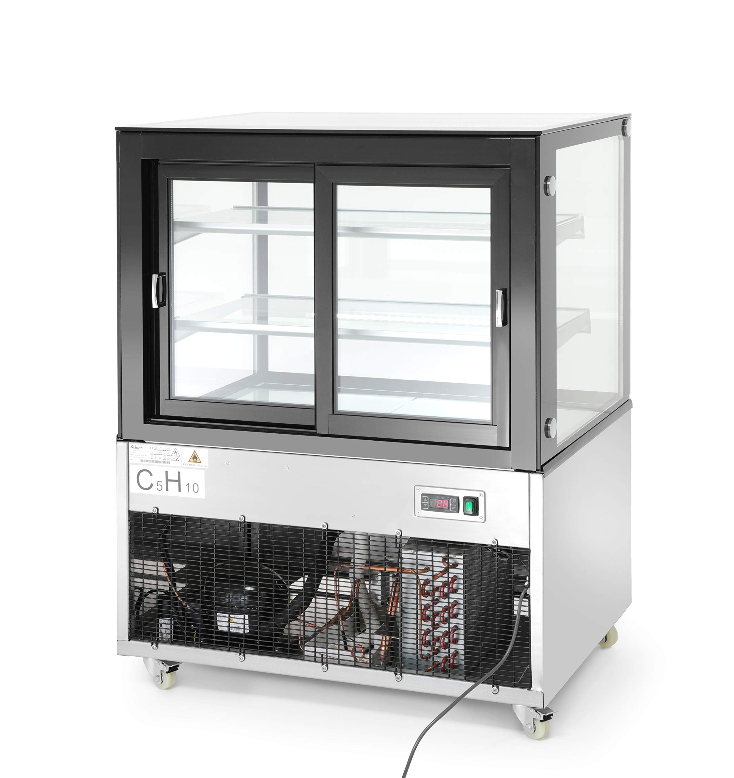 HENDI Vitrinas expositoras refrigeradas con 2 baldas - 300 L - 230V / 480W - 915x675x(H)1210 mm