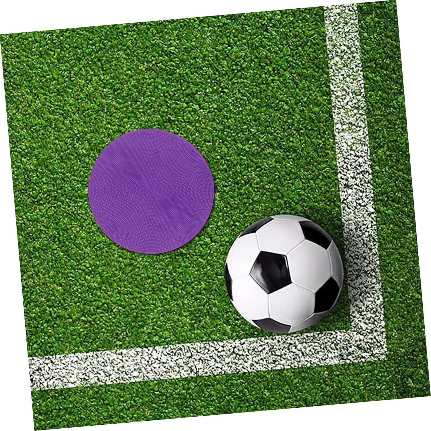 POPETPOP 10pcs Non- Football Training Discs Marker Signs for Soccer Basketball Sports Drills Lightweight Stackable Agility Floor Markers for Outdoor Training