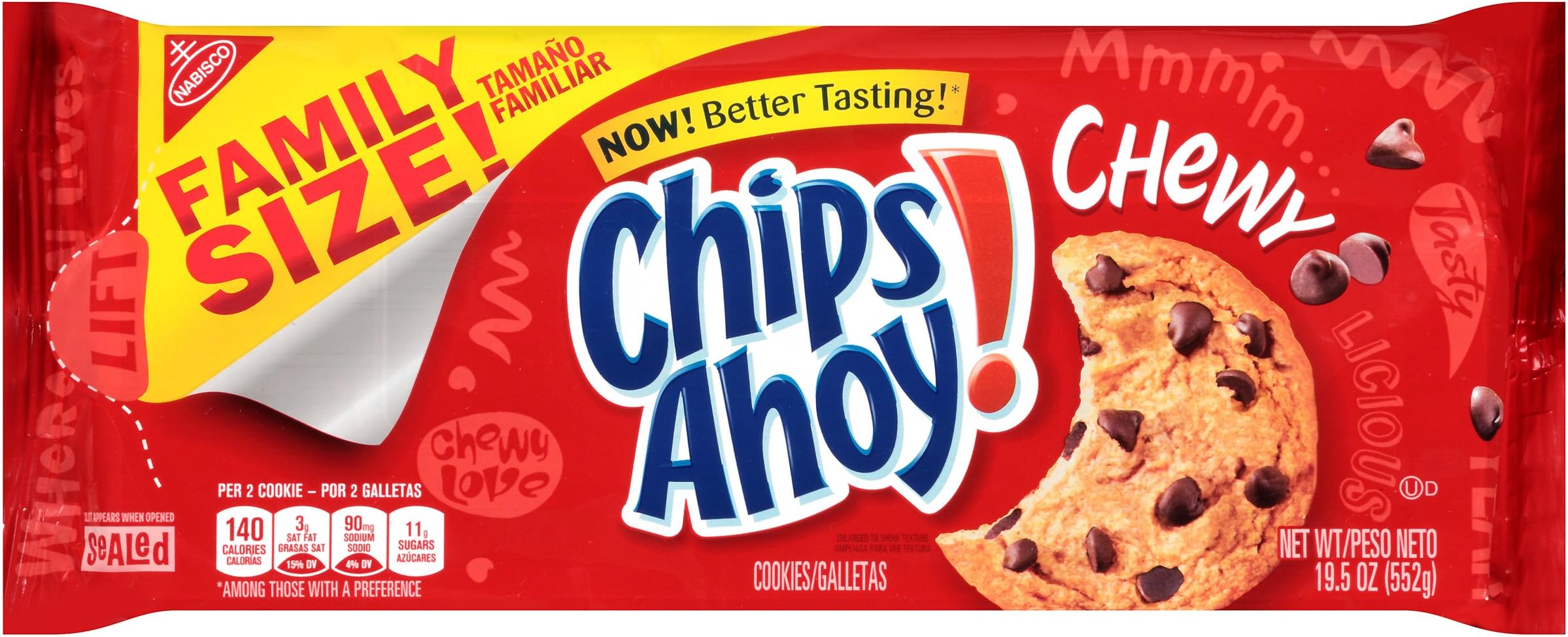 Chips Ahoy! Chewy Chocolate Chip Cookies, Family Size, 19.5 oz