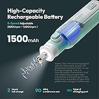 Vista 5 de Kit de herramientas rotativas inalámbricas Resiners, kit de taladro y pulido de resina, ajustable de 8 velocidades, carga tipo C, kit de joyería