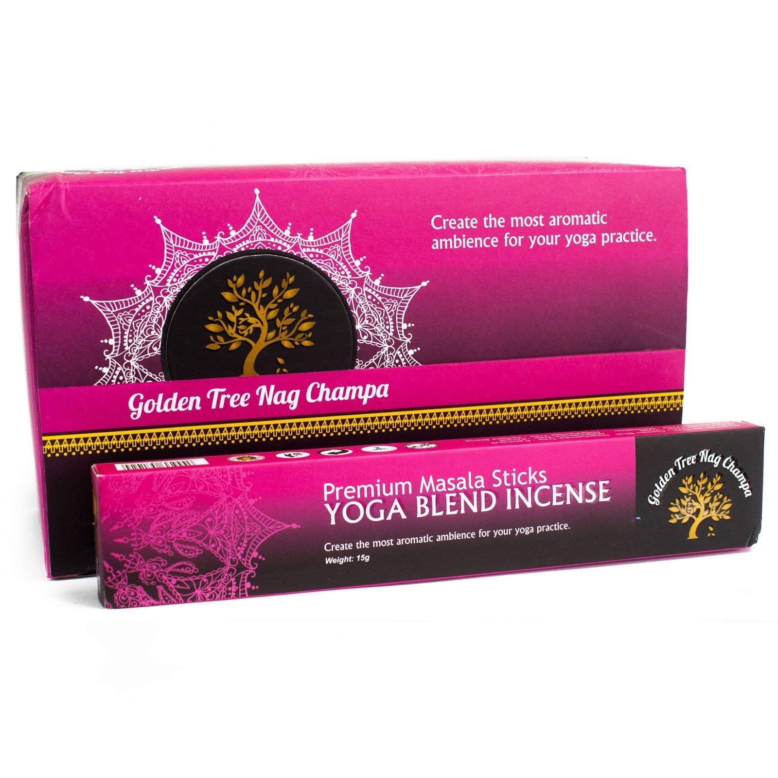 Ancient Wisdom Golden Tree Nag Champa Incense - Yoga Blend-Nct-02