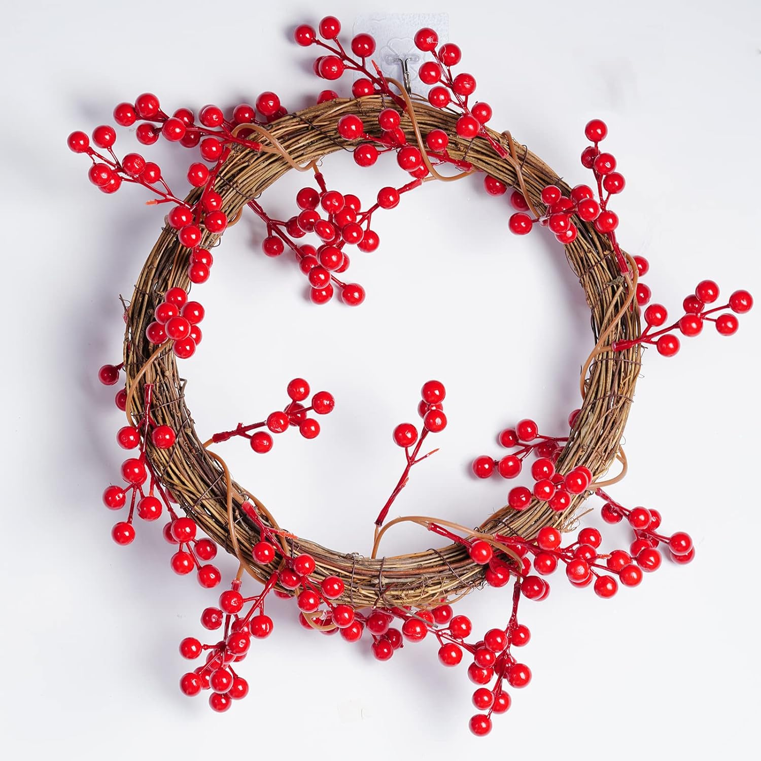 Grapevine Wreath Set, Marrywindix 2 Pieces Natural Vine Branch Wreath Christmas DIY Rattan Wreath Garland for Christmas Holiday Craft Wedding Decor (12 in.) - Image 8