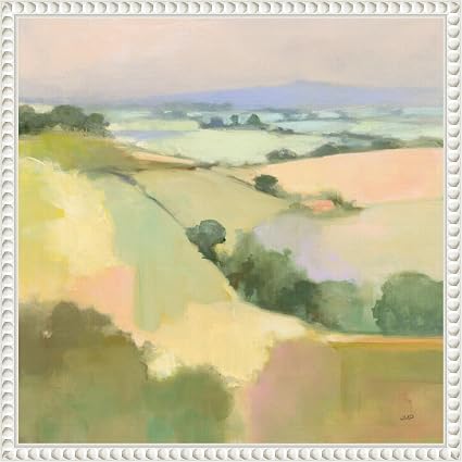 Amanti Art Framed Canvas Wall Art 16x16 Dream Valley I by Julia Purinton, Framed Wall Art Canvas, Abstract Artwork, Traditional Decor, Small Poster Painting for Living Room, Bedroom, Bathroom,