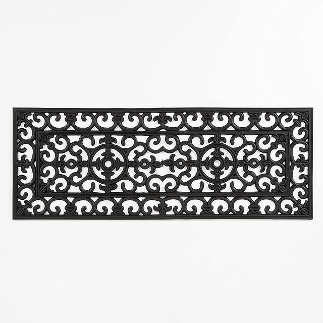 MUD STOPPER Outdoor Rubber Door Mats | Heavy Duty and Durable Outdoor Entrance Mats | Washable Door Mat for Outdoor Use (Non-Slip Rubber) | Outdoor Mats for Front Door