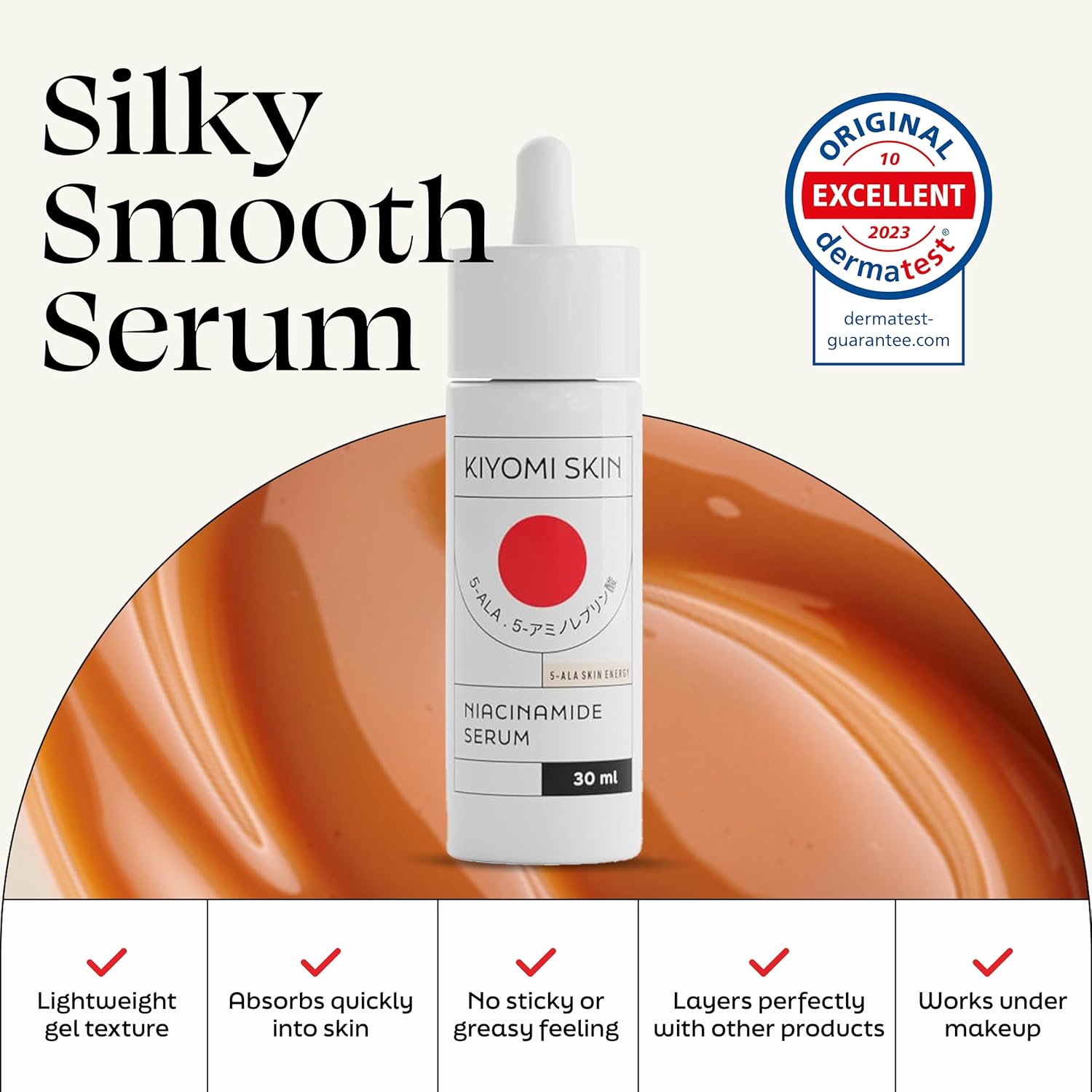 Vitamin C Serum for Face - Stable Vitamin C Complex with 5-ALA & Hyaluronic Acid - Helps Improve the Look of Dark Spots, Uneven Tone & Dullness - Vegan & Made in Germany - 1 Fl Oz