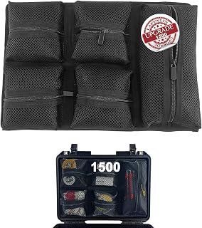 LAFENLIN Lid Organizer for Pelican 1500 Case, Hook & Loop (Screws Inc.)