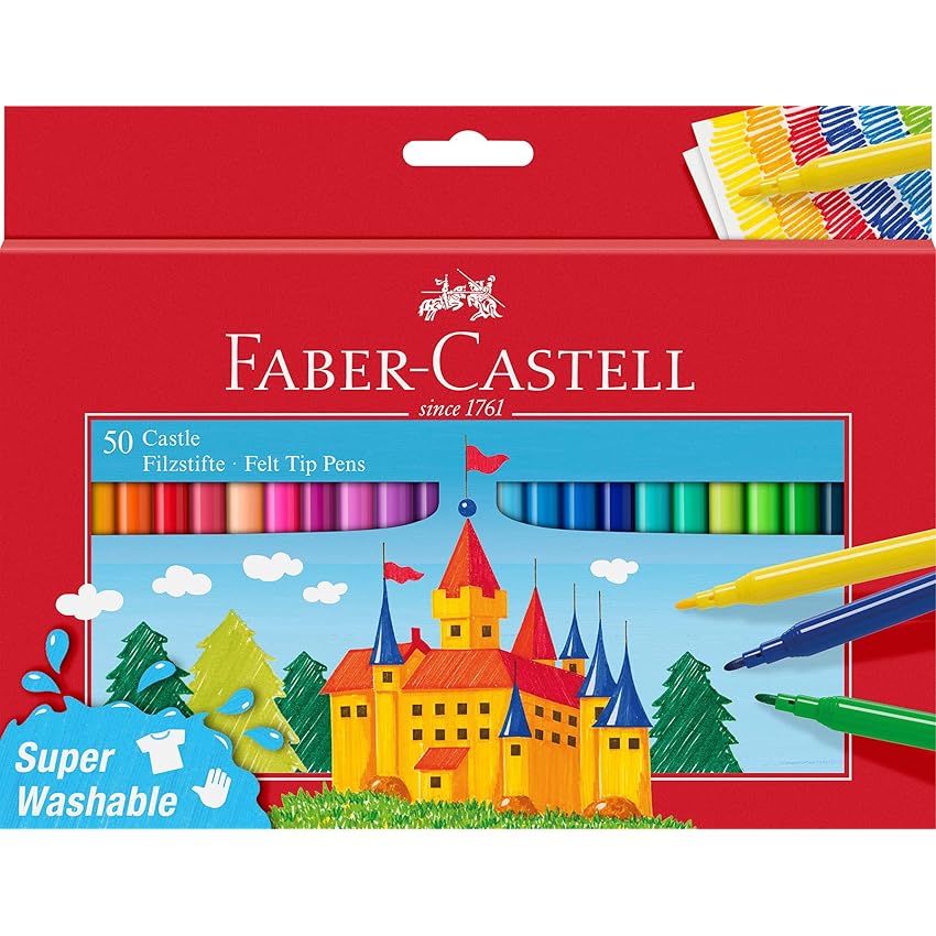 Immagine del prodotto Faber-Castell 554204 - Pennarello Castle, confezione da 50 pezzi in cartone