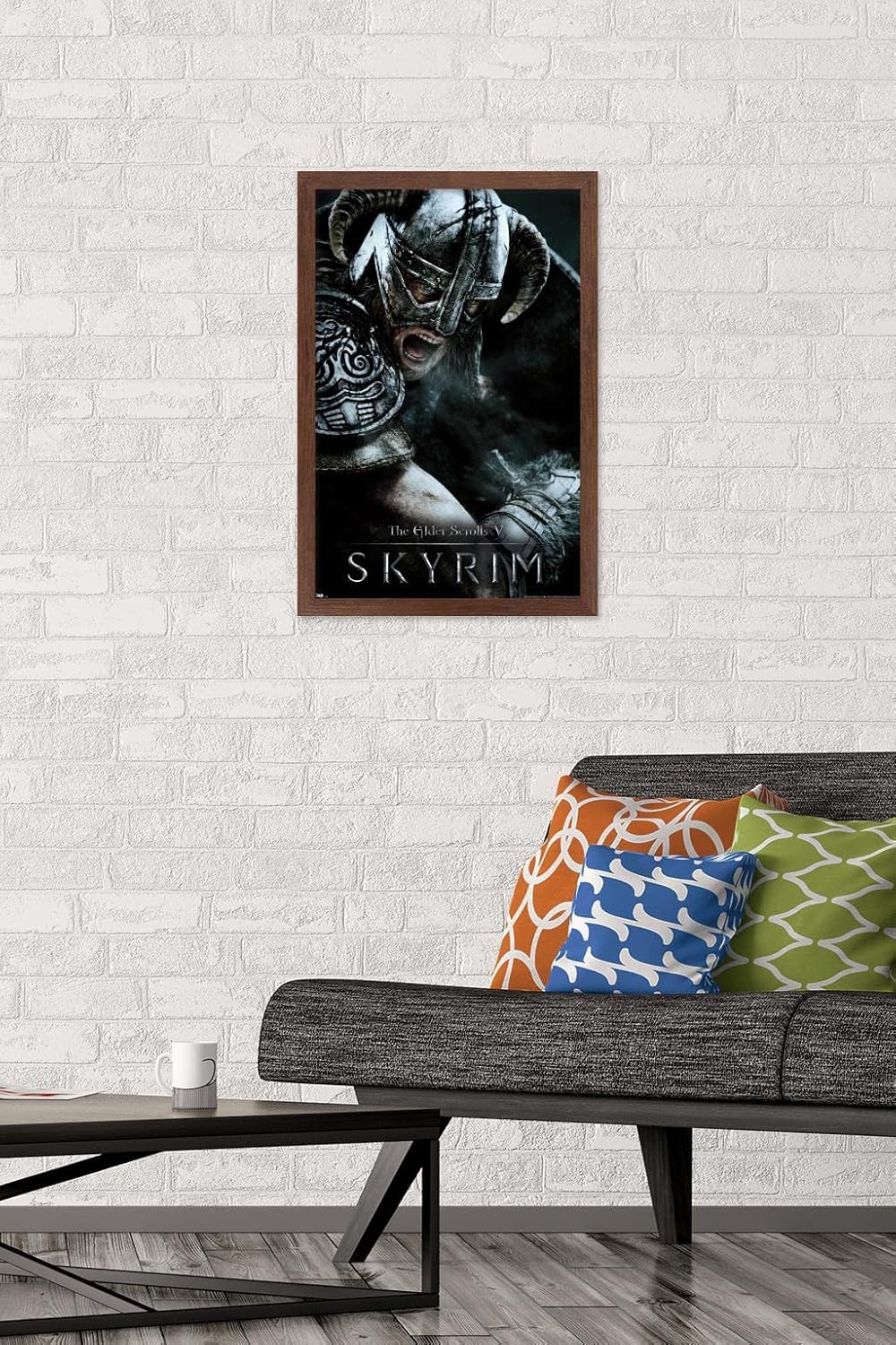 Trends International Elder Scrolls Skyrim Aerial Mounted Poster 22.375" x 34"