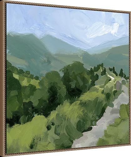 Miniatura 2 de Amanti Art Lienzo enmarcado para pared, 30 x 30 pulgadas, camino forrado de árbol I por Victoria Barnes, lienzo enmarcado para pared, obras de arte