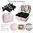 MOMIRA Large Makeup Train Case with Lighted and Mirror 14inch Partitionable Cosmetic Bag Travel Makeup Case Professional Cosmetic Artist Organizer, Waterproof Portable, with Shoulder Stra Pink