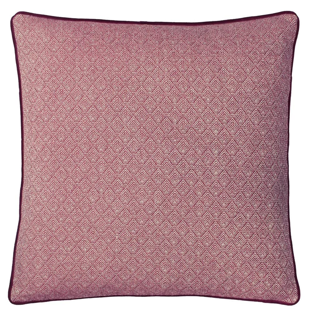 Paoletti Blenheim Cushion Cover, Viscose, Polyester, Linen, Berry