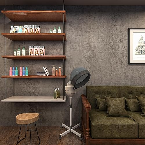 Miniatura 5 de Papel tapiz de hormigón para despegar y pegar, papel tapiz metálico industrial moderno, de 16 x 118 pulgadas, grueso, gris mate, impermeable,