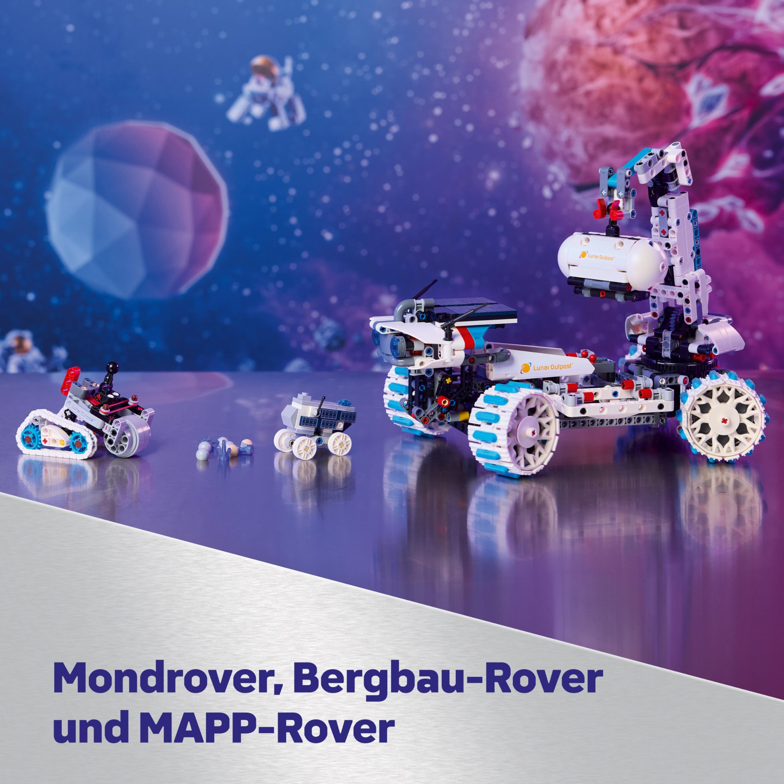LEGO Technic Lunar Outpost Mondrover-Raumfahrzeug - Interaktives Spielzeug - Kran und Sonnenkollektoren - Robotermodell zum Bauen und Spielen - Geschenk für Jungen und Mädchen ab 10 Jahren 42211