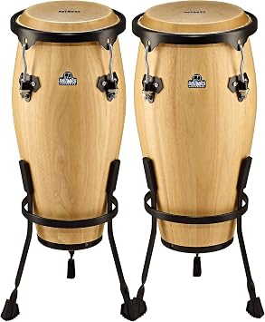 Meinl NINO Wood Congas 8" & 9" Set, Incl. Basket Stands Natural