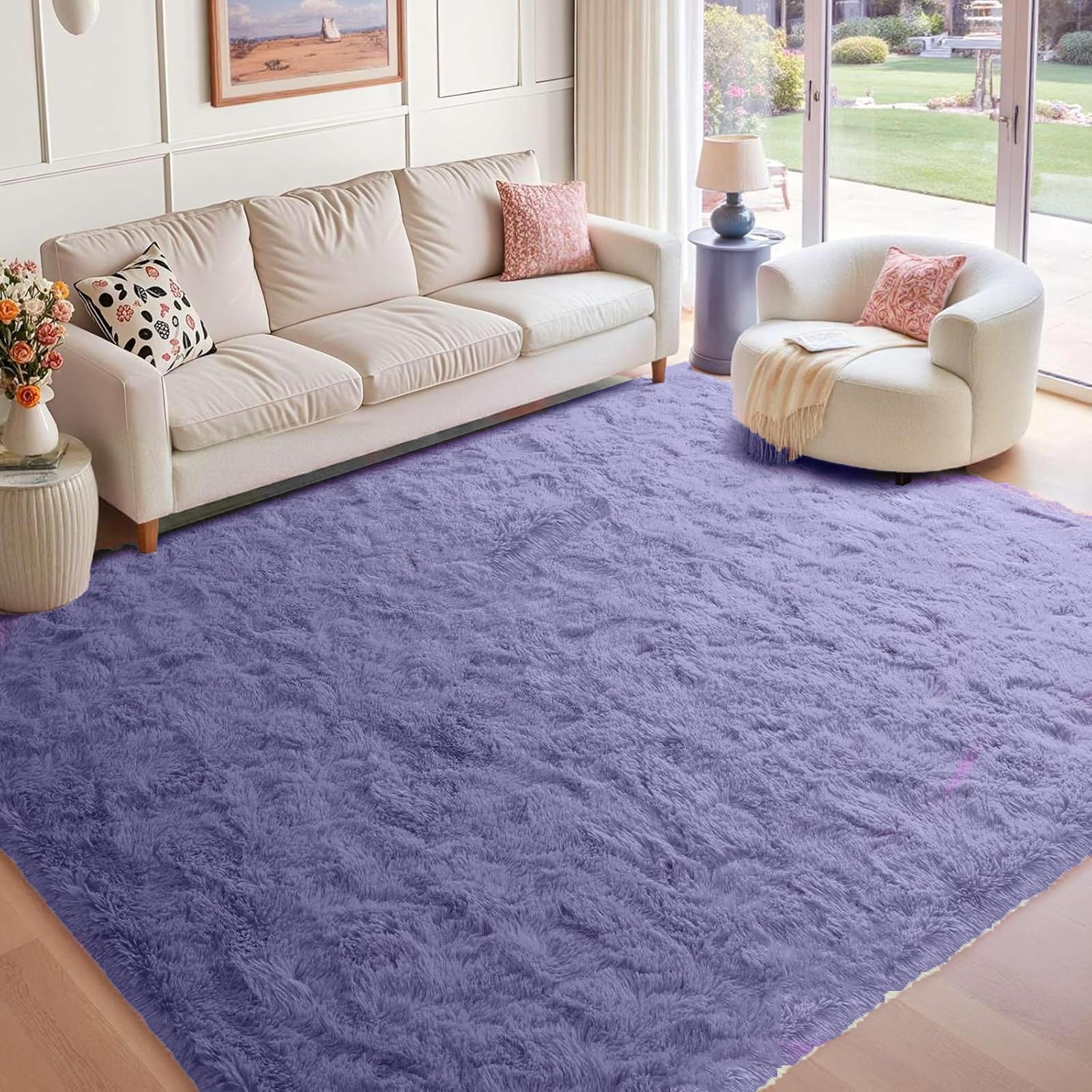 Tapis de décoration pourpre antidérapant résistant aux glissades