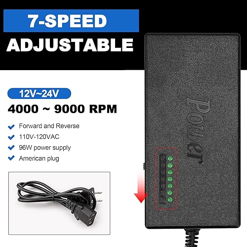 Miniatura 5 de Mini lijadora eléctrica para pulir-afilar, máquina lijadora portátil, mini kit de molinillo de banco, afilador de cuchillos de 7 velocidades para