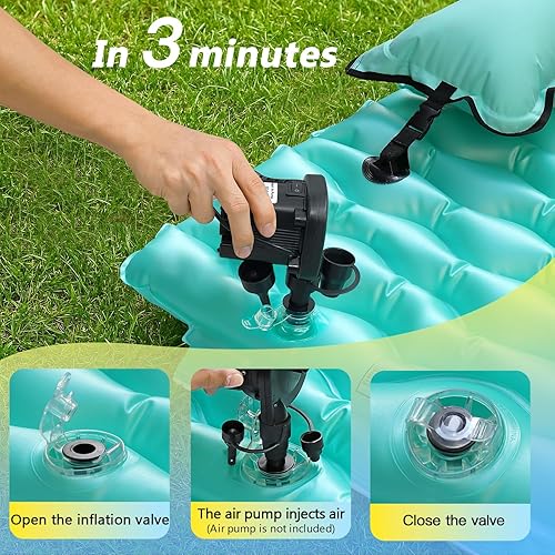 Miniatura 6 de Alfombra flotante inflable gigante mejorada 2025 - Flotador de piscina para adultos con hamaca para piscina, piscina, playa, lago para fiesta