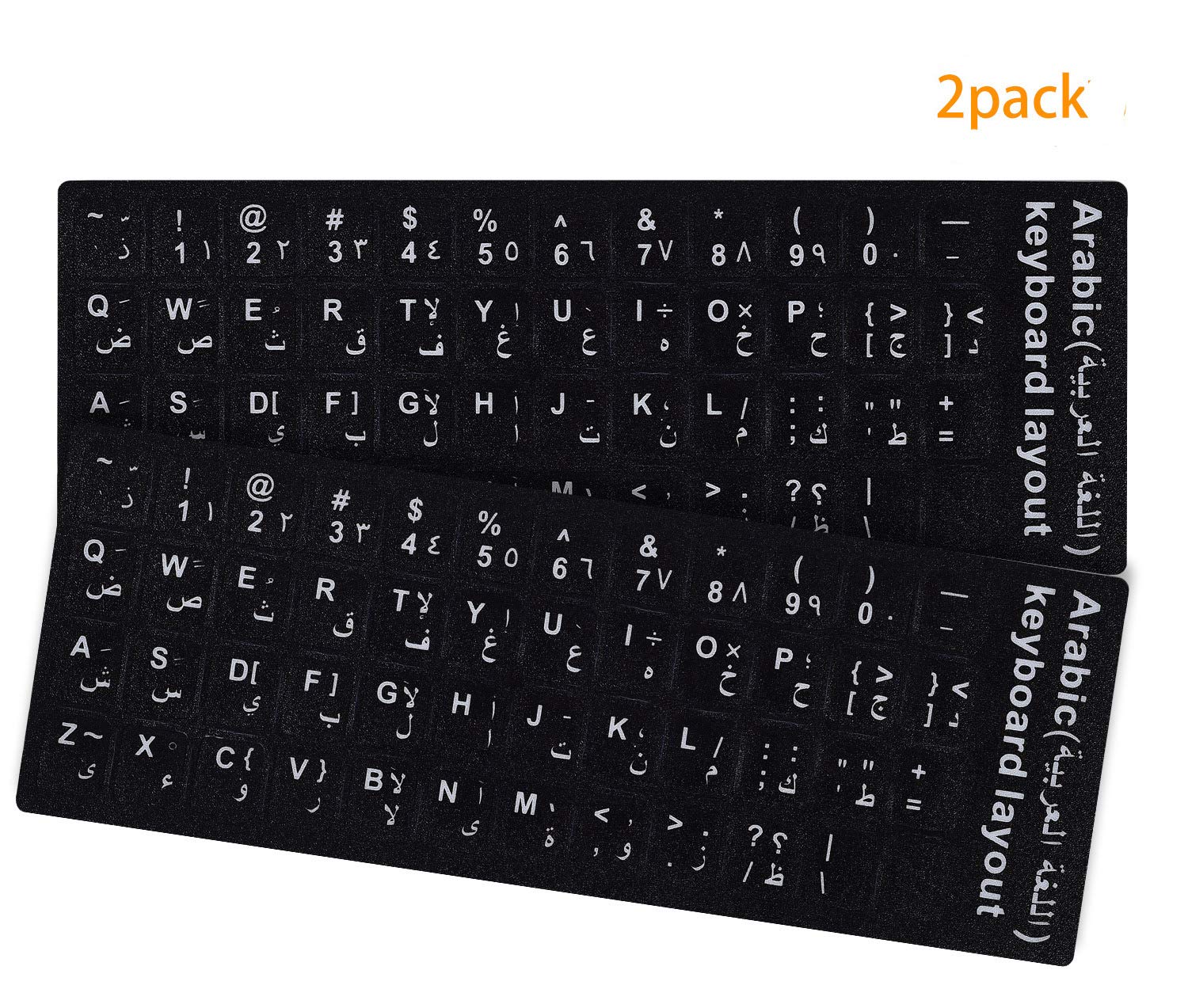 Buy [2PCS PACK]Arabic Keyboard Replacement Stickers,Keyboard Letter Stickers Non Transparent