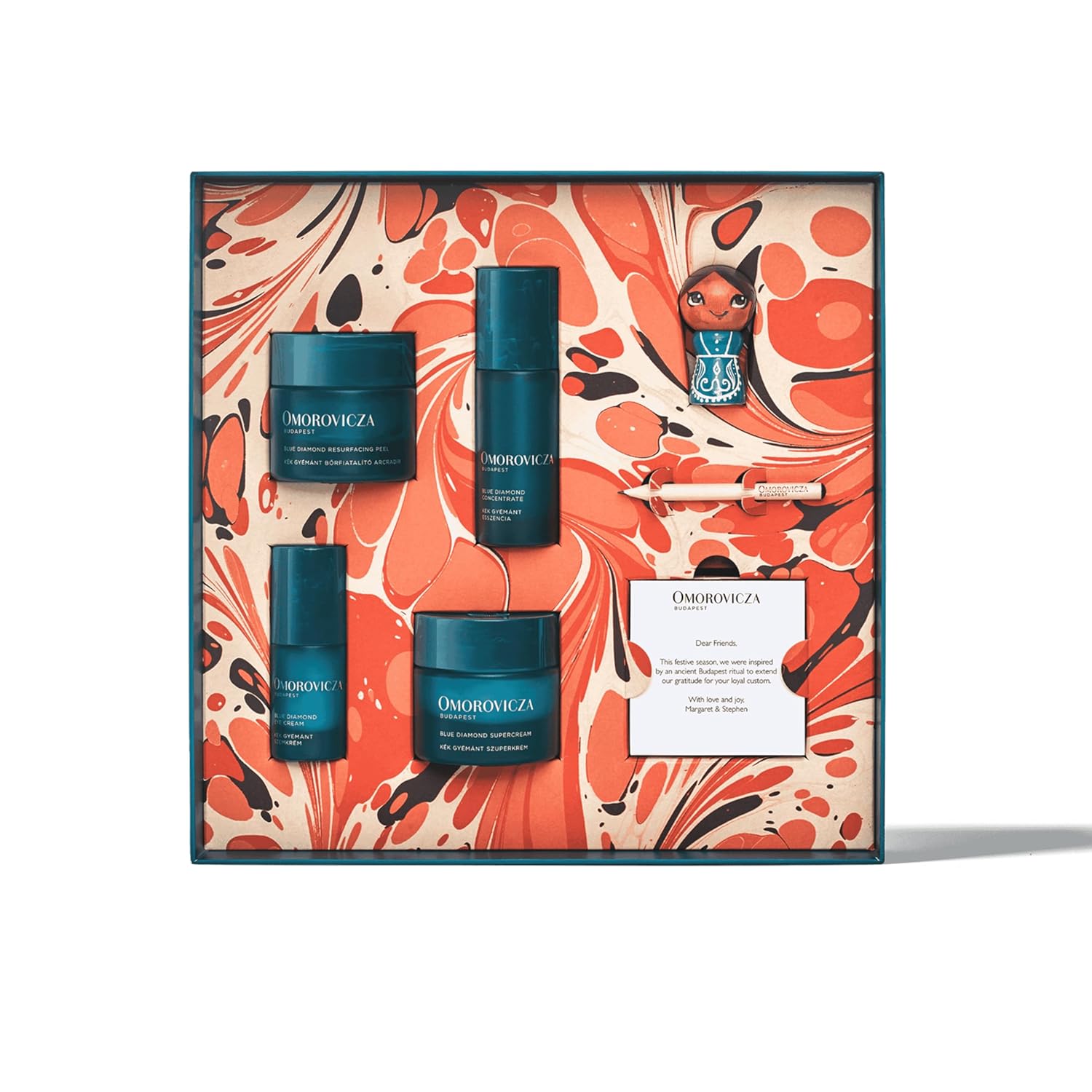 Omorovicza Blue Diamond Quartet, 4-Piece Anti-Aging Skincare Set with Diamond Peptides, Healing Concentrate™ to Boost Skin Longevity, Firmness & Radiance, Christmas Gifts & Stocking Stuffers - Image 3