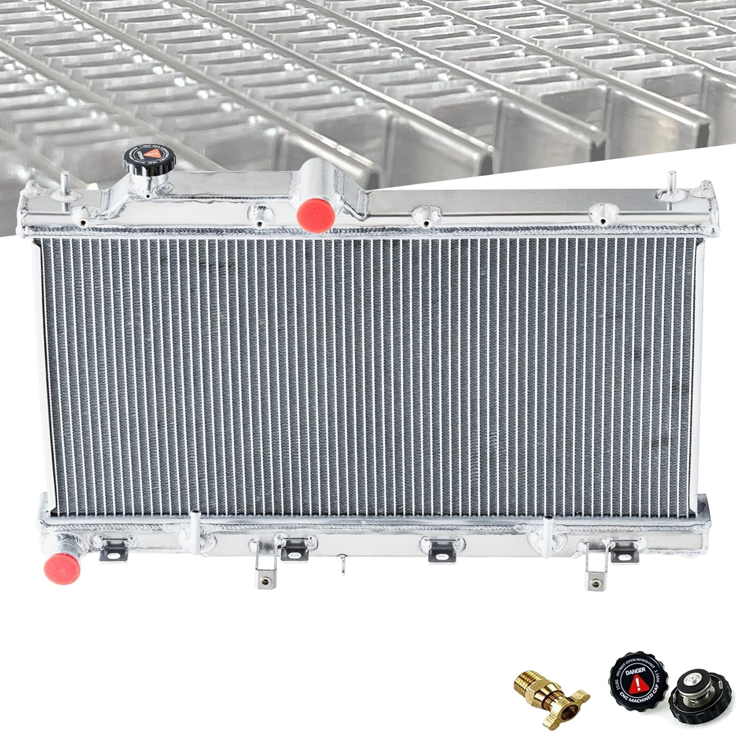 DPI13092 Radiator Assembly Aluminum Core Compatible with 2009-2013 Subaru Forester 2005-2014 Legacy 2 Row All Aluminum Radiator Replacement