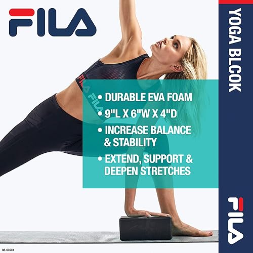 Miniatura 2 de Bloque de yoga FILA Accessories - Bloques de espuma EVA para apoyo, equilibrio y estabilidad  Yoga, Pilates, barra, estiramiento, meditación