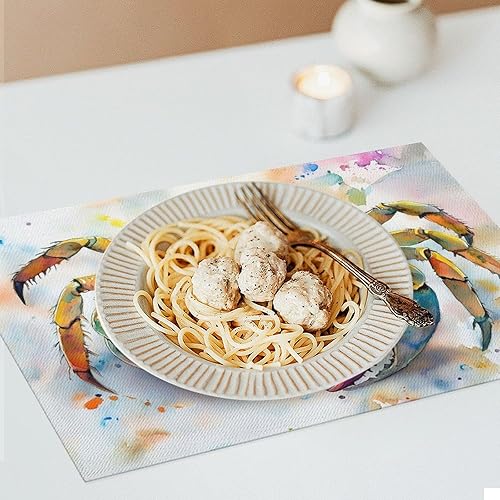 Vista 71 de Juego de 4 manteles individuales botánicos con diseño de flores, plantas botánicas, hojas de flores, rústico, floral, impermeable, lavable