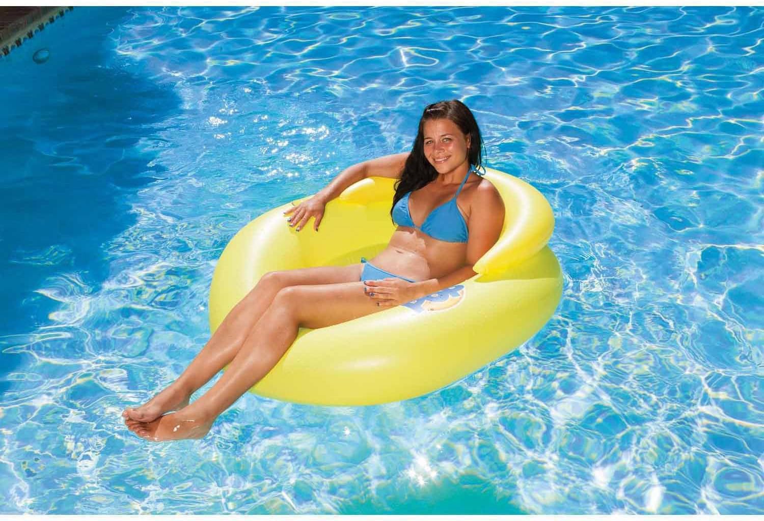 Poolmaster Water Pop Mesh Swimming Pool and Beach Lounge Float, Blue
