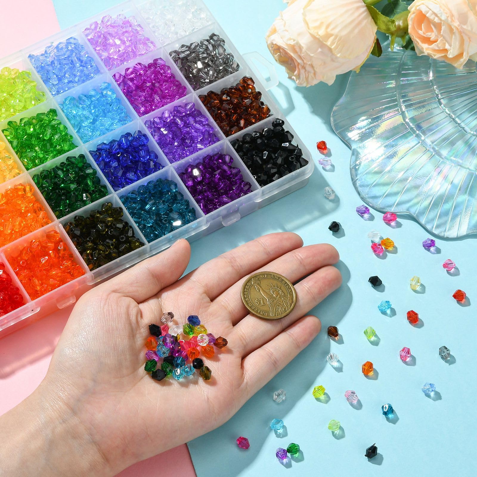 ガラスビーズ　変形