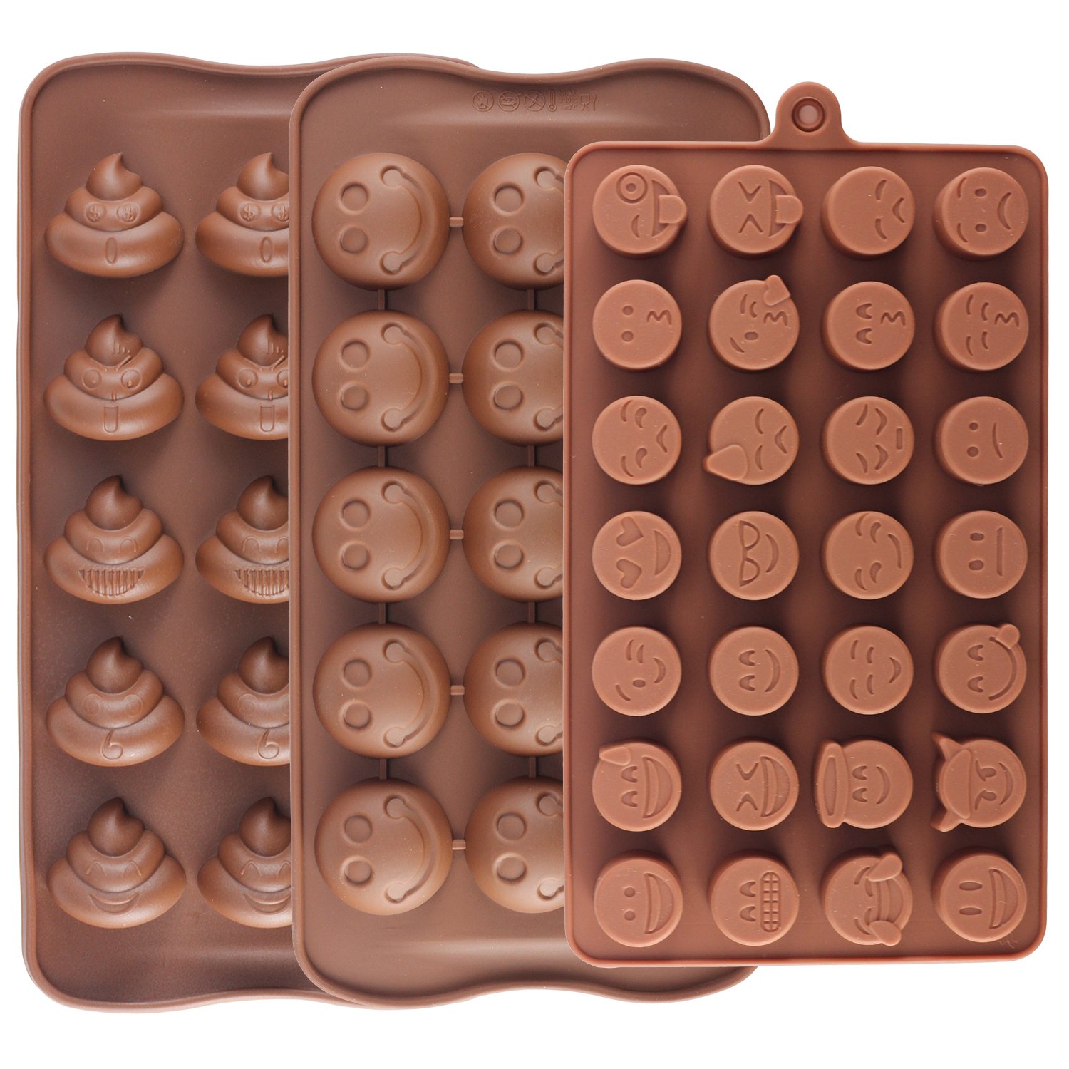 Buy Mujiang 28cavity Emoji Poop Emoticon Cake Moulds Smiley Silicone