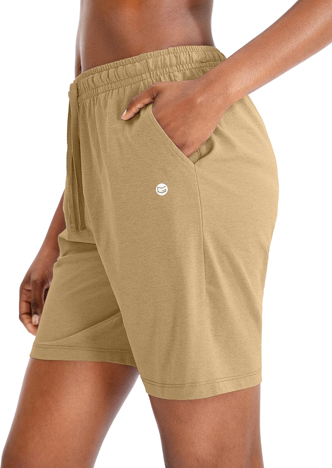 G Gradual Women's Bermuda Shorts Jersey Shorts with Deep Pockets 7" Long Shorts for Women Lounge Walking Athletic - Image 3