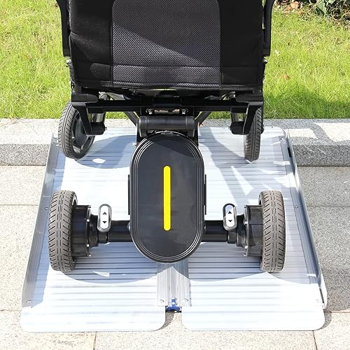 Miniatura 17 de Ruedamann Rampa para silla de ruedas de 2 pies, rampa portátil para silla de ruedas para la entrada del hogar, diseño más ancho, rampas plegables
