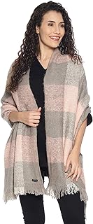 513 Women's Acrylic Casual Winter Wear Checkered Woven Stole - Pink, Free Size-picture-35