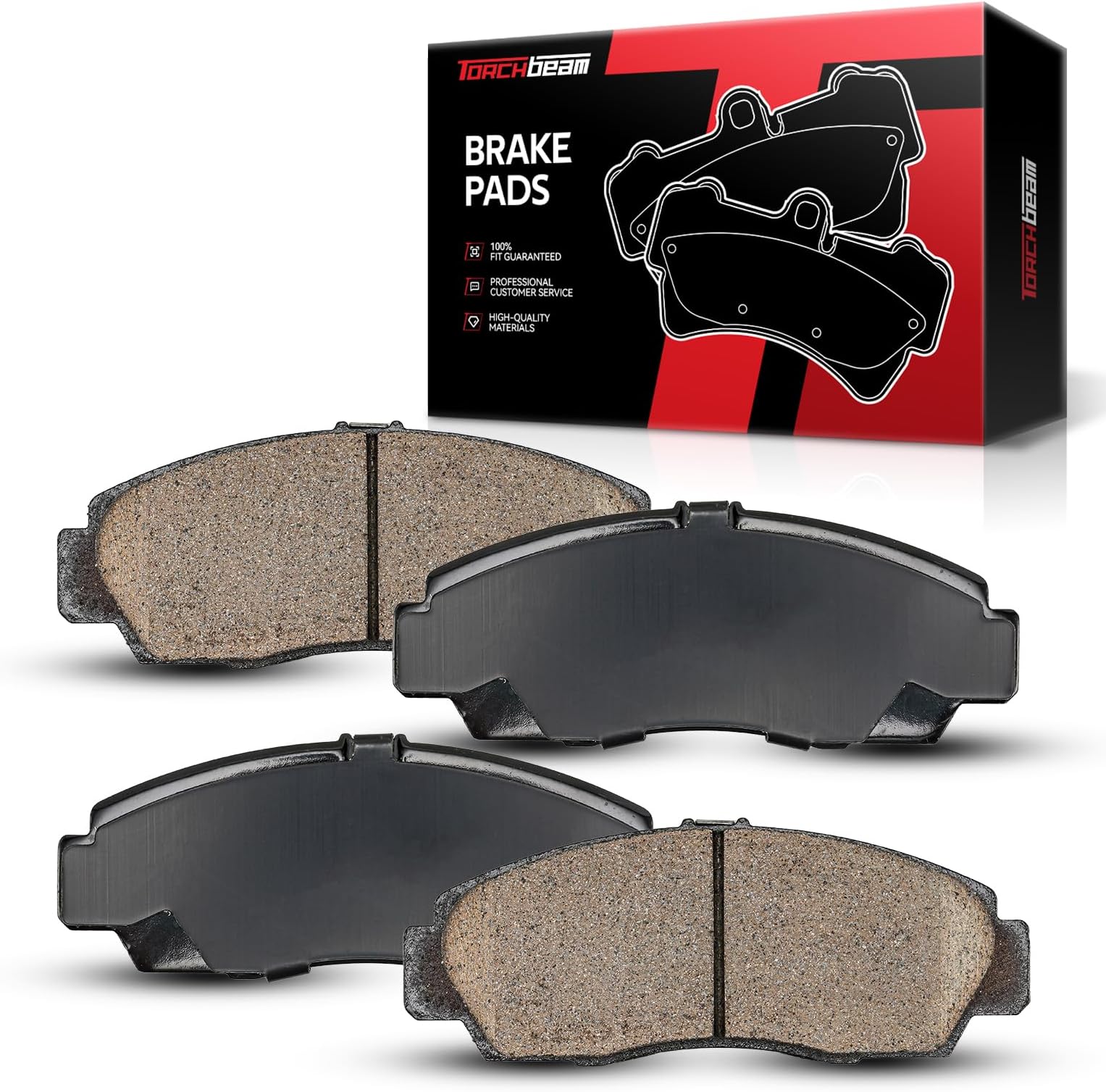 Torchbeam Front Ceramic Disc Brake Pads Set Fit For 2003-2011 Accord Coupe/Sedan EX/EX-L/LX/SE, 1999-2008 TL, 2004-2010 TSX, 1999-2004 RL, 2001-2003 CL,4pcs Brake Kit,D787