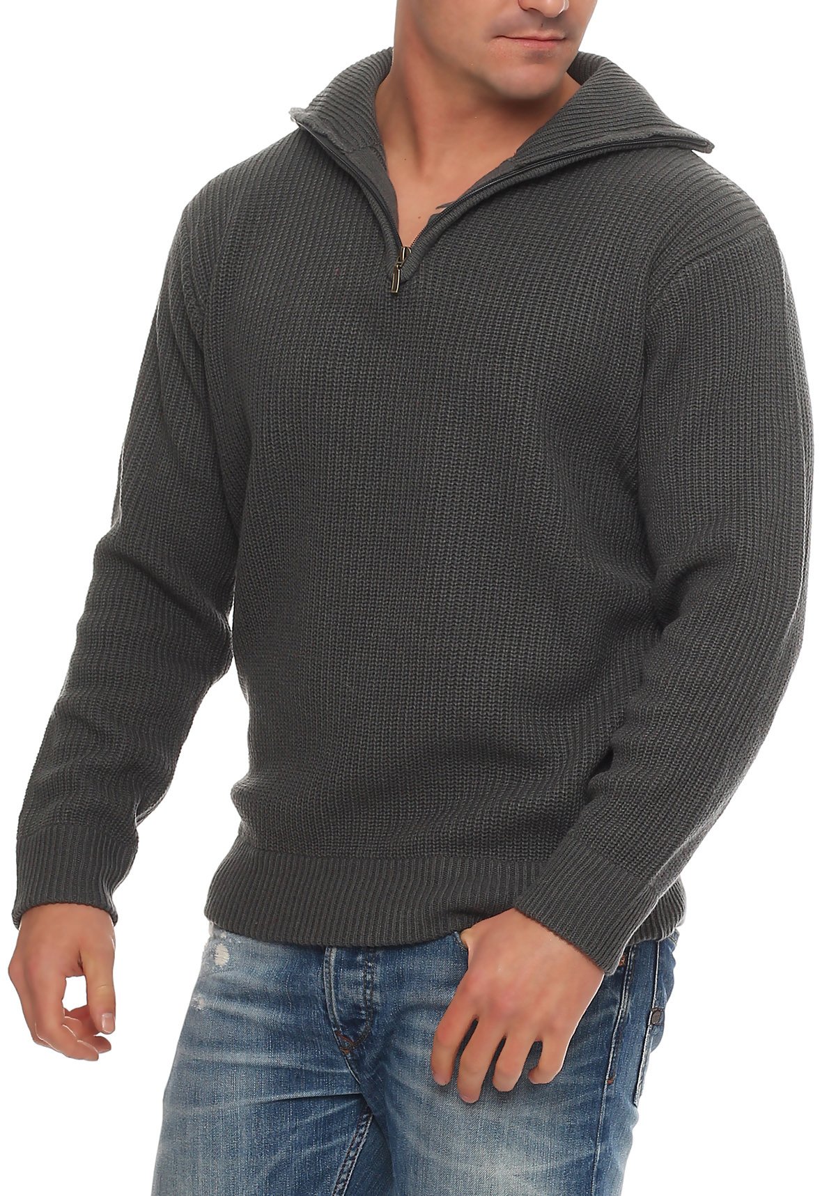 Arbeitspullover mit Schurwolle schwarz, Marine, anthrazit, Oliv - Hamburger Troyer, Strickpullover, Isländer, Grösse 46 bis 70 Lieferbar