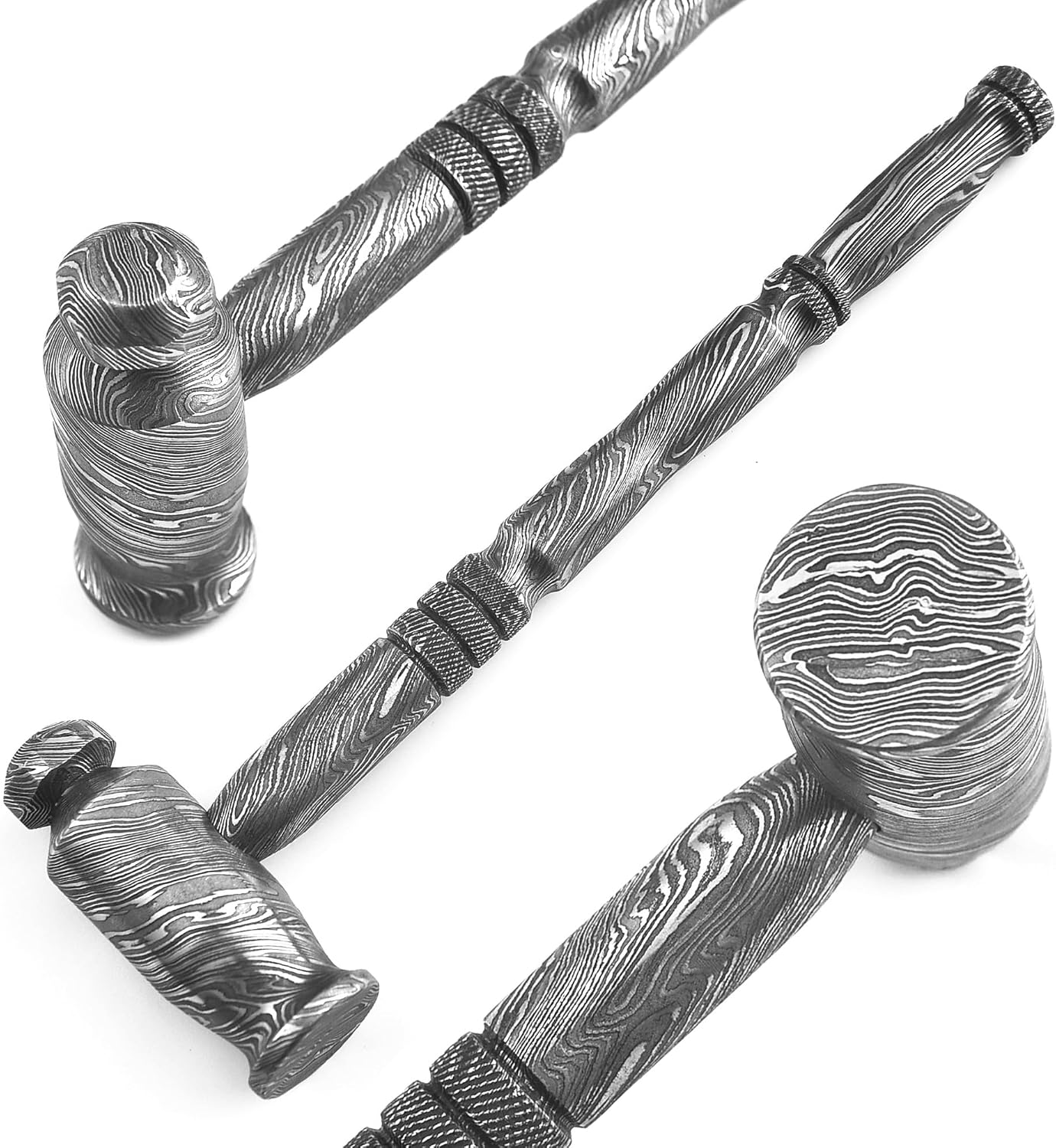 Nesmo-522 Damascus Steel Hammer With Stunning Handle, MZ 1292