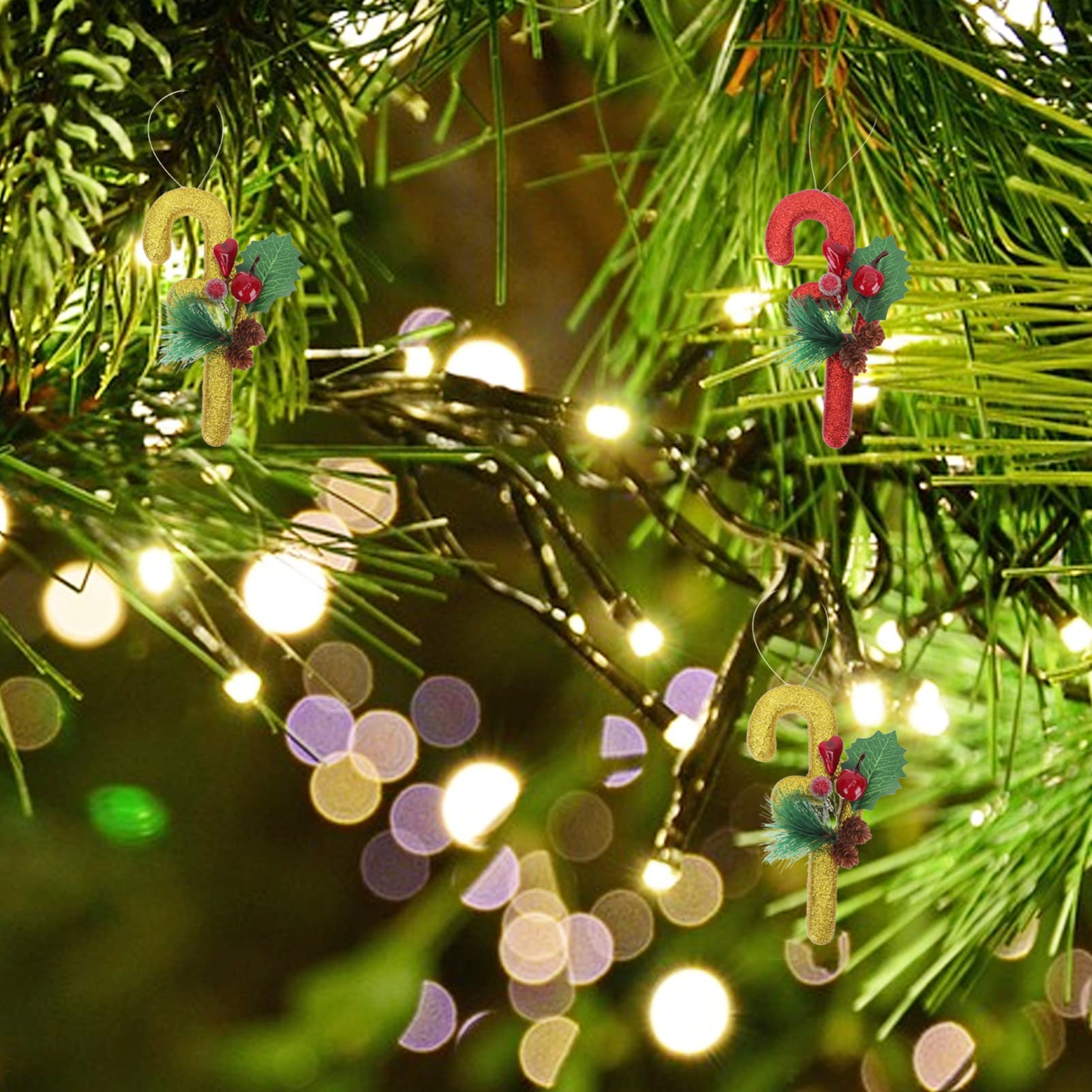 Zerodeko 3 Set Decorazione Natalizia Da Passeggio Arredamento Lucine Per Tende Christmas Tree Xmas Tree Stampelle Stampella Appesa in Schiuma Ciondolo Festival Plastica 6 Pezzi * 3