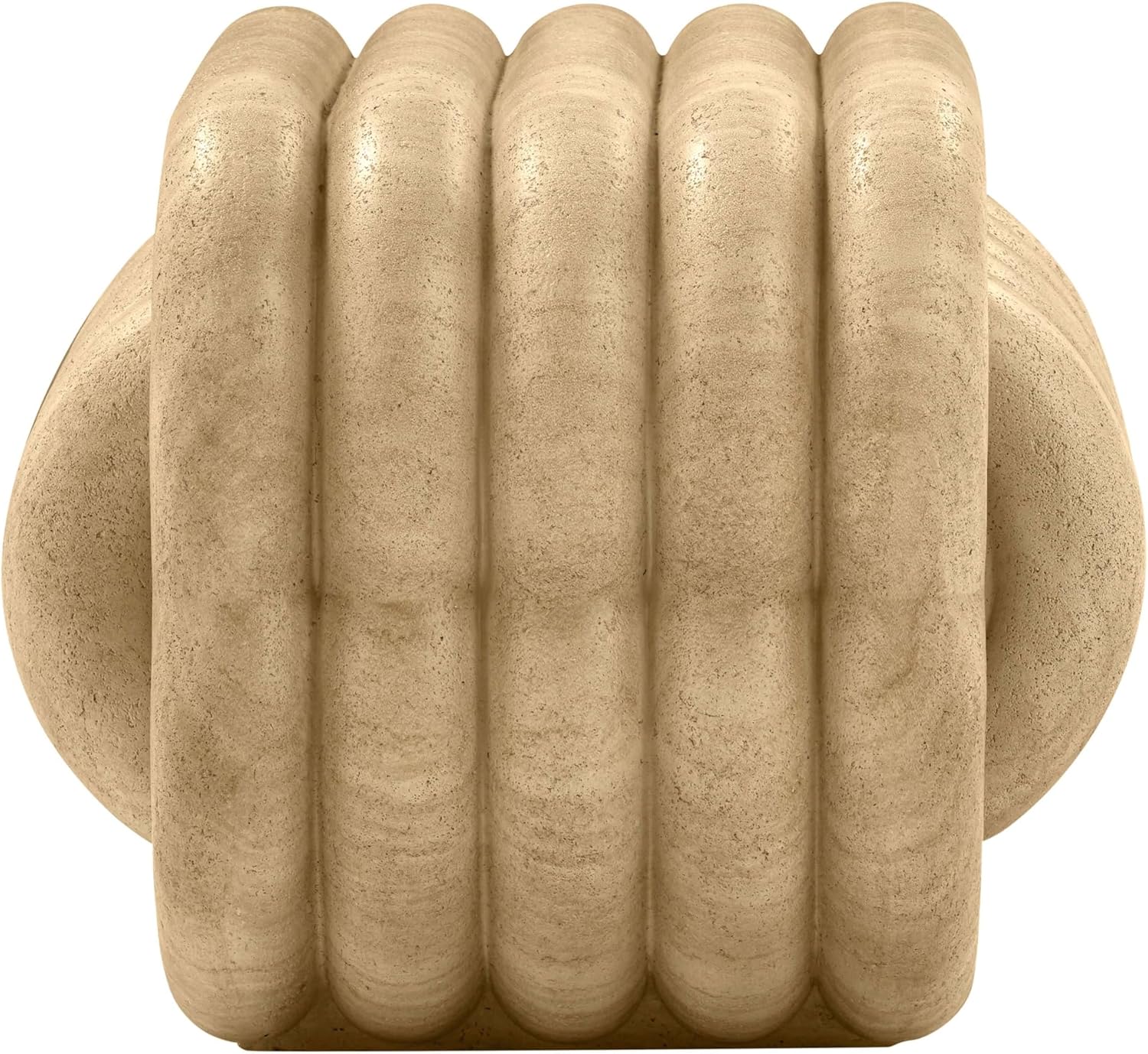 Tov Furniture Love Knot Faux Travertine Indoor/Outdoor Accent Stool