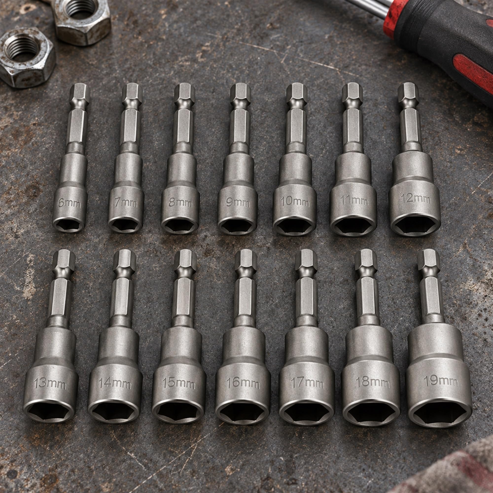 Magnetic Hex Socket Nut Driver Set