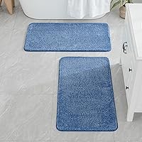 Vista 112 de MIULEE - Juego de 2 tapetes para baño, absorbentes, microfibra esponjosa y gruesa, con reverso antideslizante, lavable a máquina, para baño, ducha