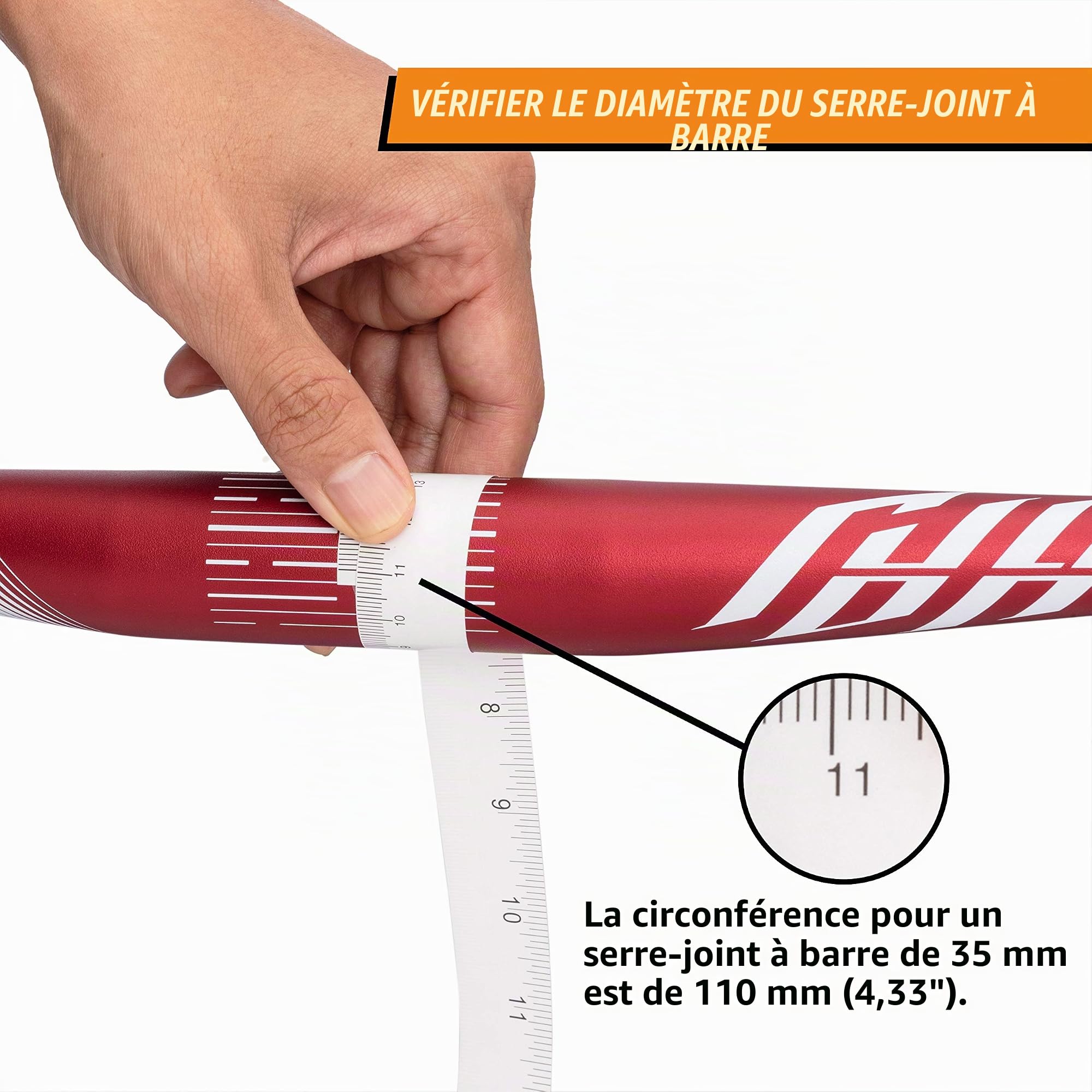 Funn Full On Cintre Riser, Collier 35mm, Largeur 785mm, Rise 30mm (Orange) | Alu AL6061 triple butté, backsweep court, finition sablée anodisée, usage VTT trail, enduro, BMX et route