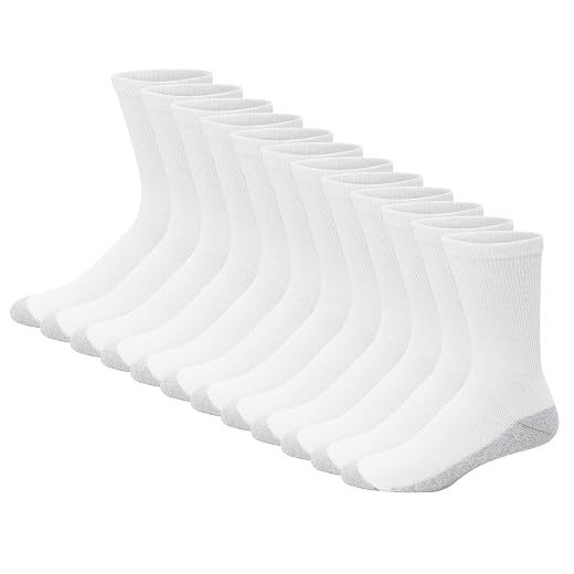Hanes Men's Double Tough Crew Socks, 12-Pair Pack