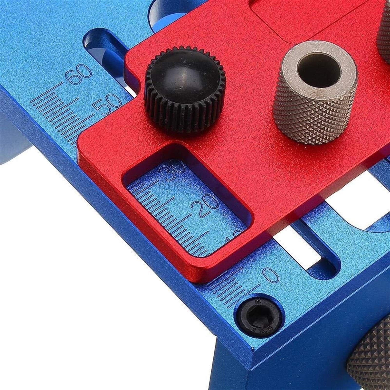 Lavorazione del Legno Drill Guida Set 3 in 1 perforatrice Sagomatura Jig Auto Serrare Morsetto Spine Tenon di punzonatura con Drill Bits Perni di Posizionamento Strumenti di falegnameria