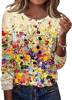 Sponsored Ad - TCOT Women Long Sleeve Crew Neck Tee Tops Trendy Casual Dressy Blouses Fall Clothes Pullover Shirts