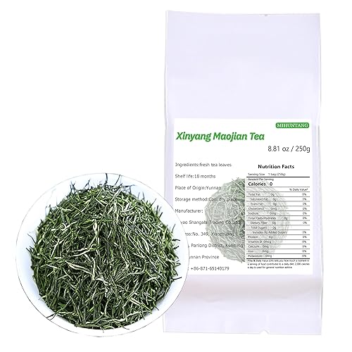 Xinyang Maojian Tea Té verde de alta montaña 8.81 onzas 8.82 oz Mao Jian Té chino de hojas sueltas
