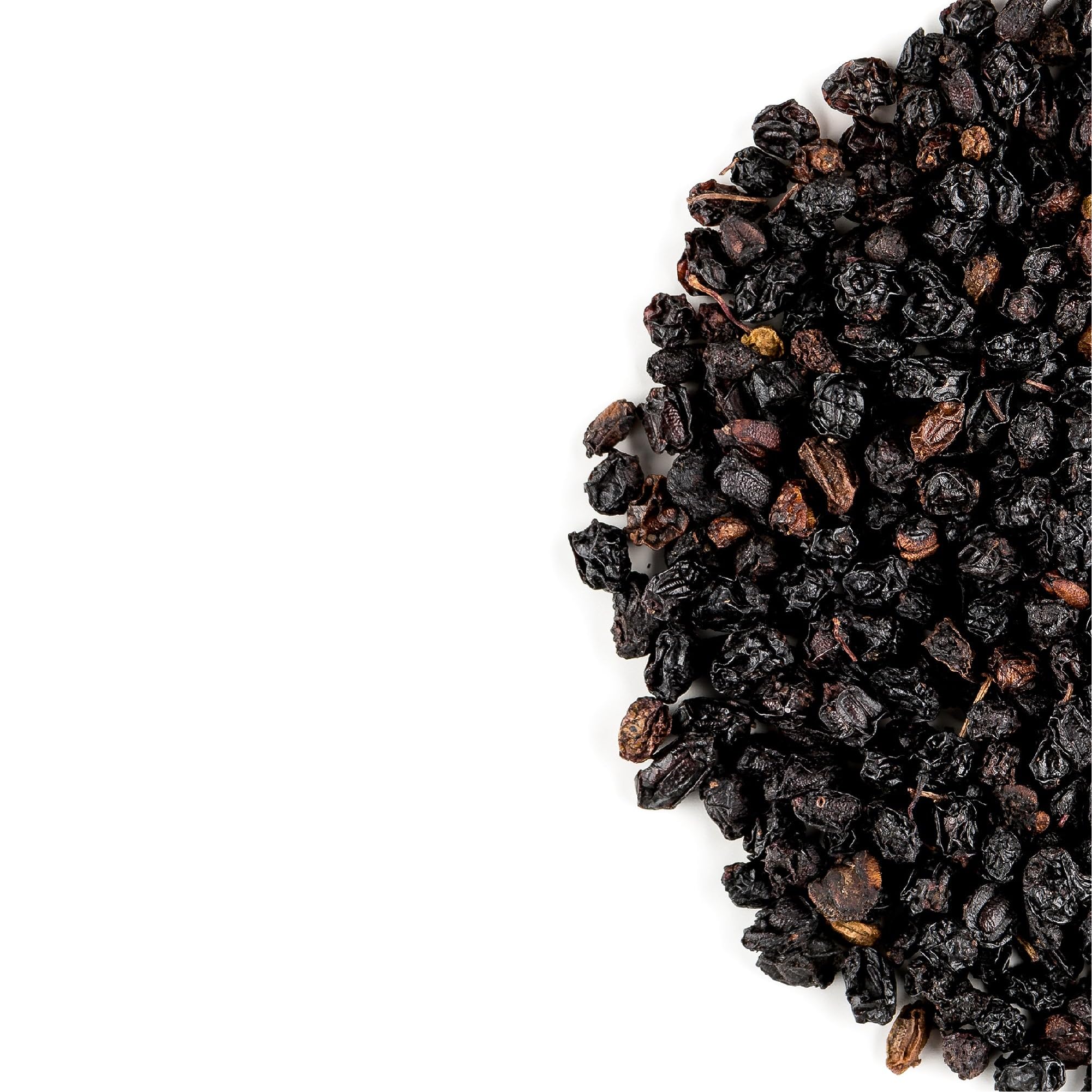 Bacche di Sambuco Nero Biologiche - Frutti Essiccati Interi Sfusi | gusto intenso e leggermente acidulo perfette in decotto lungo o per preparare sciroppi casalinghi